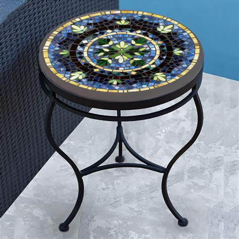 knf designs steel cabinets|Mosaic Outdoor Accent Tables by KNF .